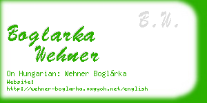 boglarka wehner business card