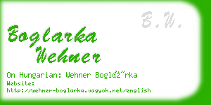 boglarka wehner business card